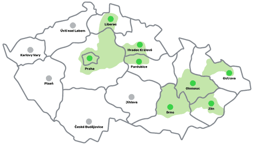 Zásobování mapa